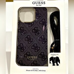 Guess - iPhone 15 Pro Max with Crossbody Case Strap